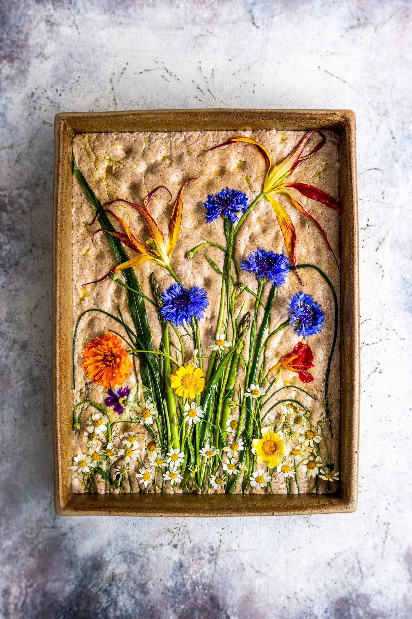 flower focaccia di grani antichi