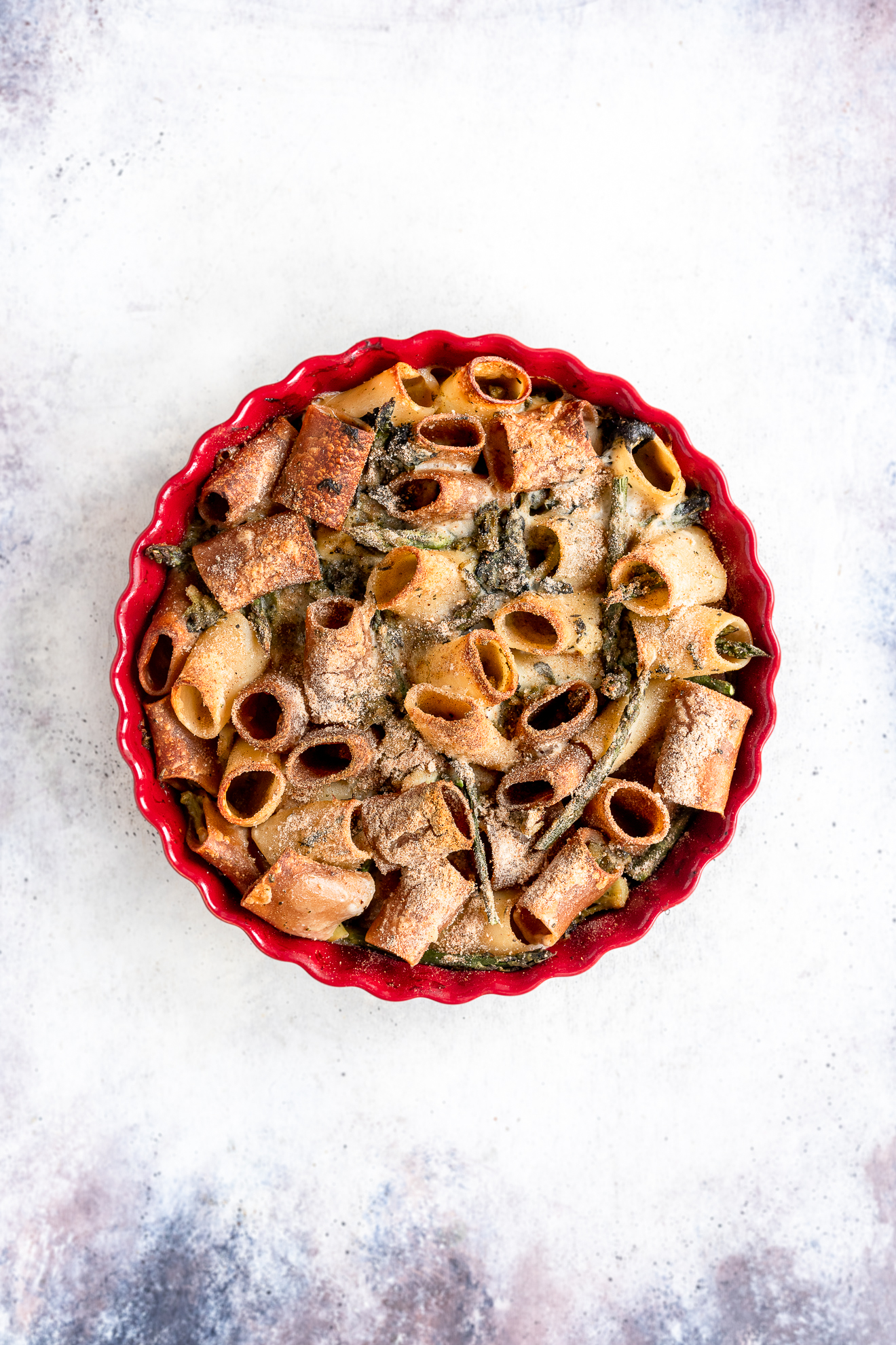 Ricetta di pasta al forno bianca asparagi e broccoli